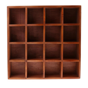 CALANDIS? 16 Grids Style Wooden Wall Cabinet Shelf Cubby for Home Kitchen Organzation