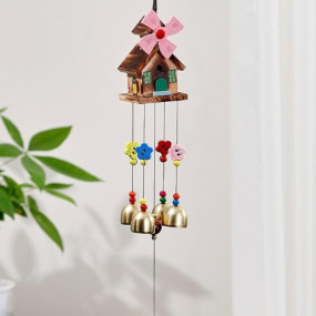 KINTIN Wind Chimes for Balcony and Living Room, Home D?cor Items for Positive Energy, Wall Decoration, Hanging and Showpieces | Housewarming Gifts for Women and Home Decoration 5 Bells