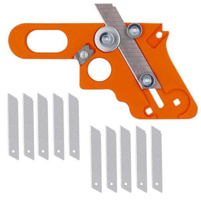 Serplex? Woodworking Edge Trimmer, Edge Cutter Tool with 10Pcs Blades, Adjustable Woodworking Hand Trimming Tool for Wood Edge Banding