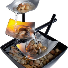 The Artment Your Artistic Apartment Modern Art Zen Tabletop Water Fountain ? 20 cm Decorative Indoor Showpiece for Living Room, Bedroom, Office & Home Decor