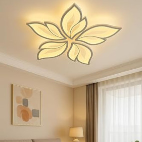 blissbells 5 Lights Arc Flower Ceiling LED Chandelier Lamp 3 Color Changing Light