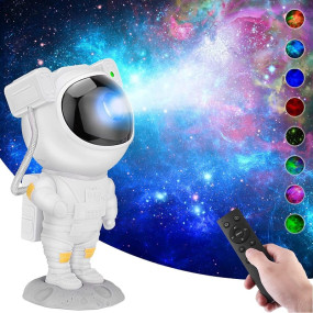 Desidiya? Astronaut Light Projector ? 360? Galaxy Star Projector with Timer & Remote Control, Ideal for Bedroom Ceiling, Home Decor, and Parties (Corded Electric)