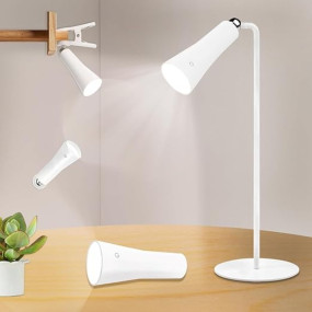 Amazon Brand - Umi LED Desk Lamp ? 360? Adjustable, 3 Brightness Levels, Eye-Caring Touch Control, and Wireless Rechargeable. Versatile for Desk, Wall, or Flashlight use.