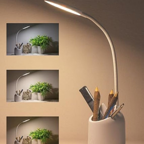 WEIRD WOLF 3 Colour Mode LED Study/Table/Desk Lamp with Pen Holder, 6 Month Warranty(Plastic, White, Pack of 1)