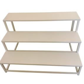 Deco Products Golu Stand, Doll Stand,3-Tier Display Stand, White, 116 cm x 70 cm x 70 cm, Modern Storage Shelf Unit Dusshera,Diwali