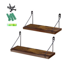 INDIAN DECOR. 28931 Floating Shelves Rustic Wall Mounted Storage Shelf
